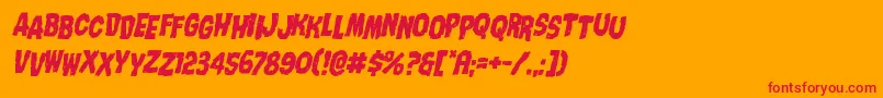 Nightmarealleystagital Font – Red Fonts on Orange Background
