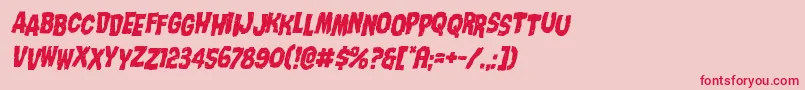 Nightmarealleystagital Font – Red Fonts on Pink Background