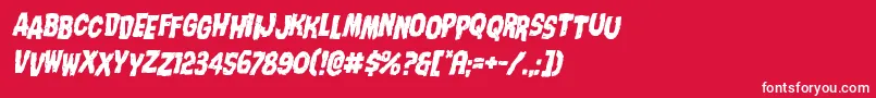 Nightmarealleystagital Font – White Fonts on Red Background