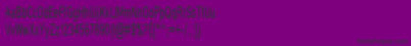 フォントCoronaThin – 紫の背景に黒い文字