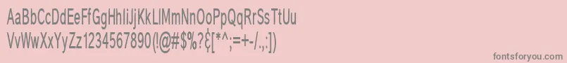 フォントCoronaThin – ピンクの背景に灰色の文字