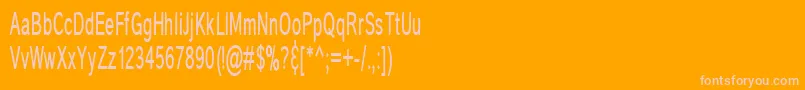 フォントCoronaThin – オレンジの背景にピンクのフォント