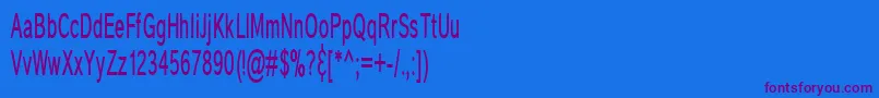 CoronaThin Font – Purple Fonts on Blue Background