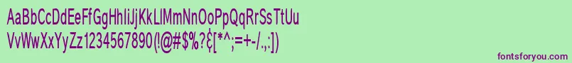 CoronaThin Font – Purple Fonts on Green Background
