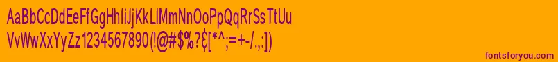 CoronaThin Font – Purple Fonts on Orange Background