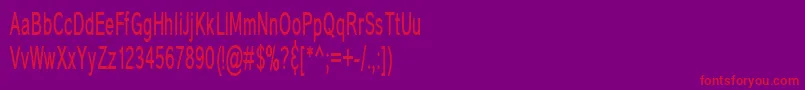 CoronaThin Font – Red Fonts on Purple Background