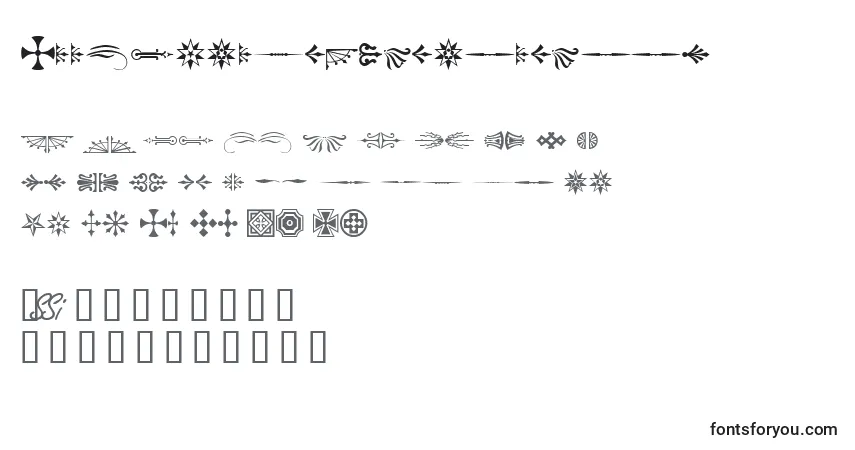 Шрифт Woodcutornamentsonessk – алфавит, цифры, специальные символы