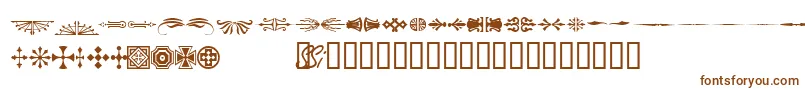 Шрифт Woodcutornamentsonessk – коричневые шрифты на белом фоне