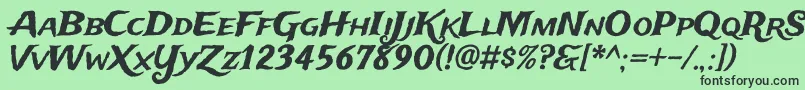 TradewindsRegular Font – Black Fonts on Green Background