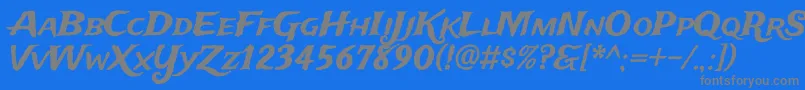 Шрифт TradewindsRegular – серые шрифты на синем фоне