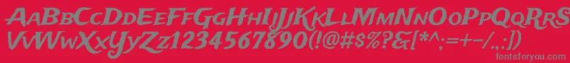 TradewindsRegular Font – Gray Fonts on Red Background
