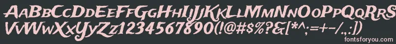 フォントTradewindsRegular – 黒い背景にピンクのフォント
