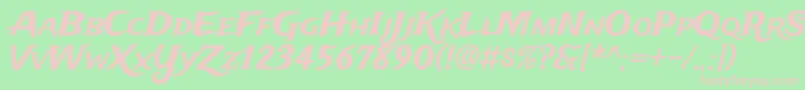 TradewindsRegular Font – Pink Fonts on Green Background