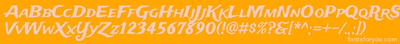 TradewindsRegular Font – Pink Fonts on Orange Background