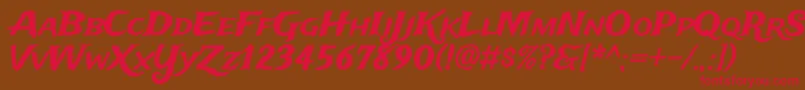 TradewindsRegular Font – Red Fonts on Brown Background