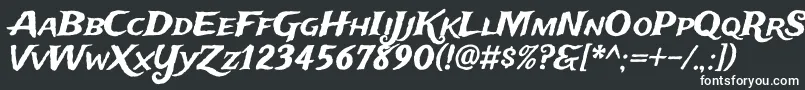 Шрифт TradewindsRegular – белые шрифты на чёрном фоне