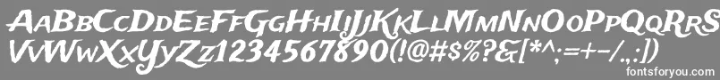 フォントTradewindsRegular – 灰色の背景に白い文字