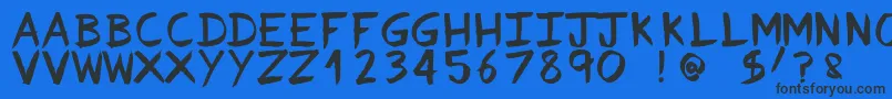 Fvriosa Font – Black Fonts on Blue Background