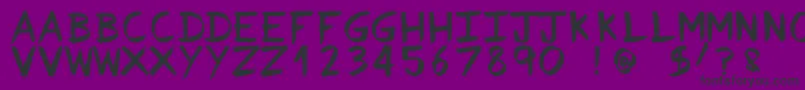 フォントFvriosa – 紫の背景に黒い文字