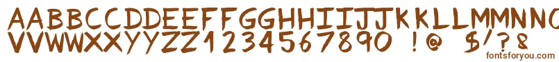 Fvriosa-fontti – ruskeat fontit valkoisella taustalla
