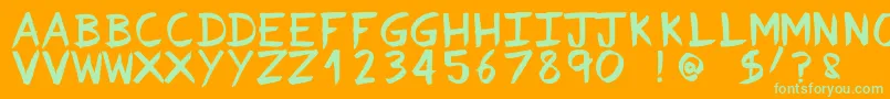 Fvriosa Font – Green Fonts on Orange Background