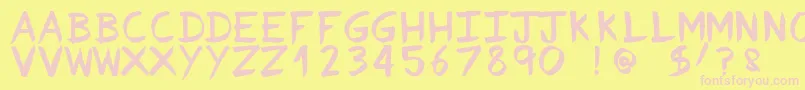 Fvriosa Font – Pink Fonts on Yellow Background