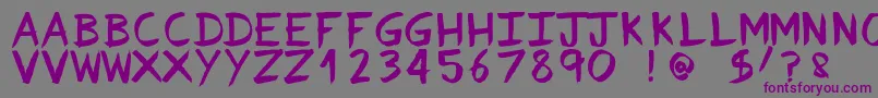 Шрифт Fvriosa – фиолетовые шрифты на сером фоне