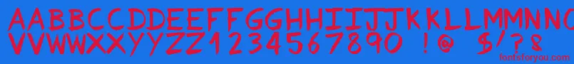 Fvriosa-fontti – punaiset fontit sinisellä taustalla