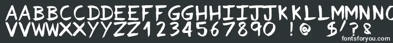 Шрифт Fvriosa – белые шрифты на чёрном фоне