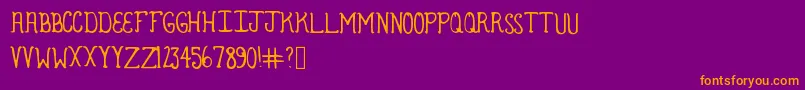 Armadillo Font – Orange Fonts on Purple Background