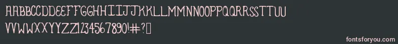 Armadillo Font – Pink Fonts on Black Background