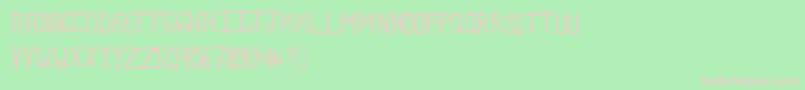 Armadillo Font – Pink Fonts on Green Background