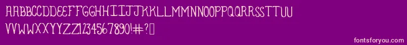 Armadillo Font – Pink Fonts on Purple Background