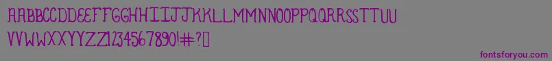 Armadillo Font – Purple Fonts on Gray Background