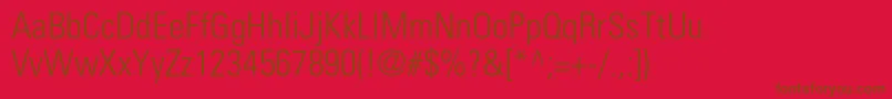 Partnerlightcondensed Font – Brown Fonts on Red Background