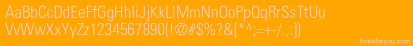 フォントPartnerlightcondensed – オレンジの背景にピンクのフォント