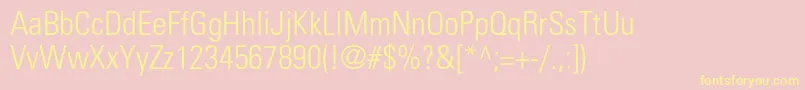 Partnerlightcondensed Font – Yellow Fonts on Pink Background