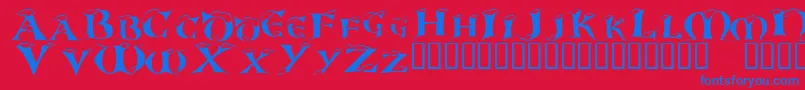 Whitc Font – Blue Fonts on Red Background