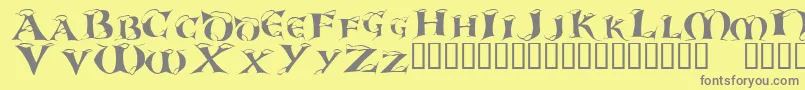 Czcionka Whitc – szare czcionki na żółtym tle