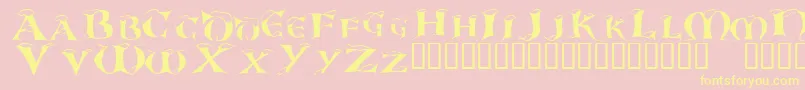 Шрифт Whitc – жёлтые шрифты на розовом фоне