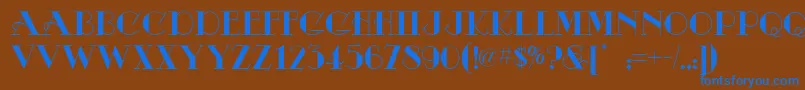 OdalisqueNfフォントについての詳細 フォントOdalisqueNf – 茶色の背景に青い文字