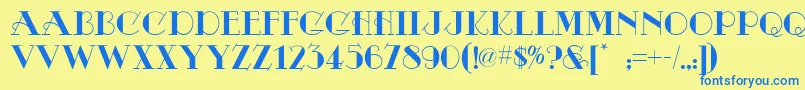 Weitere Informationen zur OdalisqueNf-Schriftart OdalisqueNf-Schriftart – Blaue Schriften auf gelbem Hintergrund