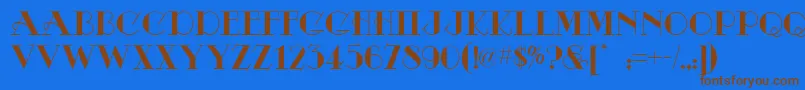 OdalisqueNf Font – Brown Fonts on Blue Background
