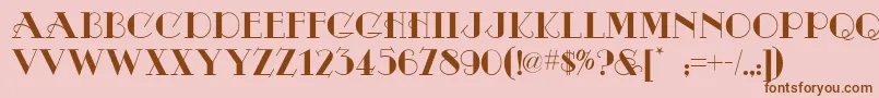 OdalisqueNf Font – Brown Fonts on Pink Background