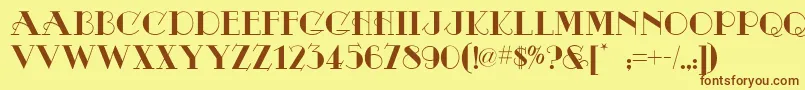 More about OdalisqueNf Font OdalisqueNf Font – Brown Fonts on Yellow Background