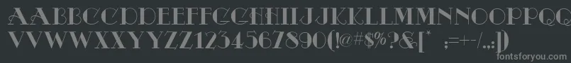 OdalisqueNfフォントについての詳細 フォントOdalisqueNf – 黒い背景に灰色の文字