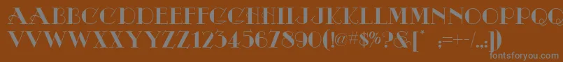 OdalisqueNfフォントについての詳細 フォントOdalisqueNf – 茶色の背景に灰色の文字