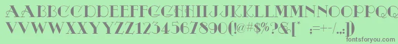 OdalisqueNf Font – Gray Fonts on Green Background