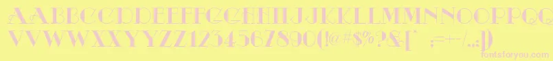 fuente OdalisqueNf – Fuentes Rosadas Sobre Fondo Amarillo