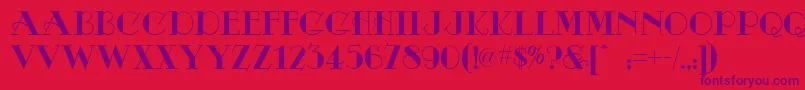 OdalisqueNf Font – Purple Fonts on Red Background